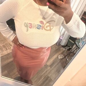 ASOS Elegant Pink Women's leatherette Skirt
Size large